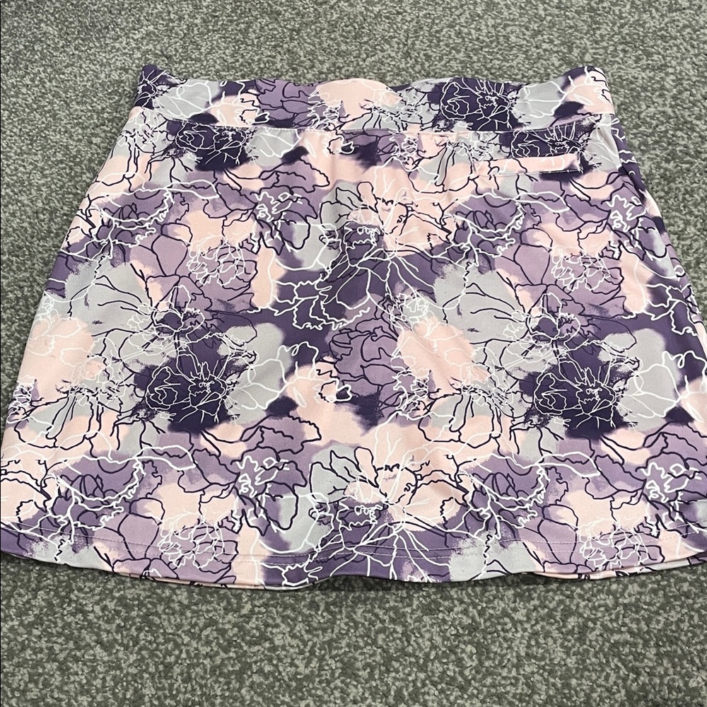 Floral Purple and Pink Women's Tennis/Golf Skirt